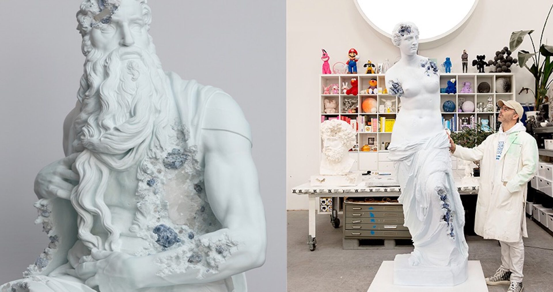 In order to create a new visual identity for the biotech start-up Joyn Bio, we visited the acclaimed artist Daniel Arsham in his studio to gain impulses from his work for building a captivating visual identity.