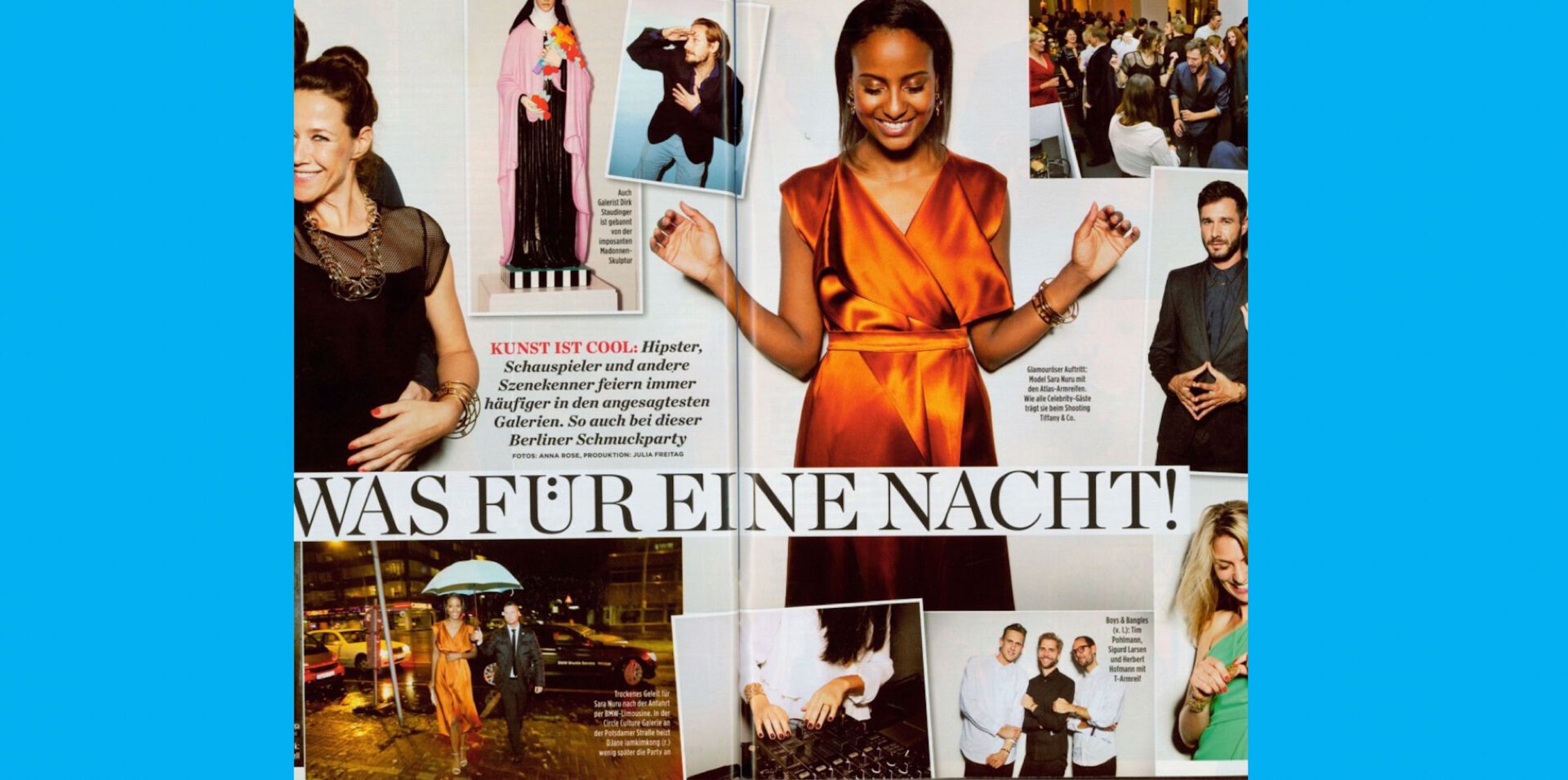 Collaborating with established artists always generates unpaid brand awareness and media coverage. Here’s a feature in the Gala magazine of the artist collaboration that we put in place between Stefan Strumbel and Tiffany & Co.